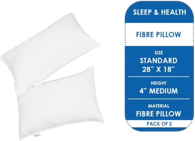 sleepandhealth Fibre Microfibre Geometric Orthopaedic Pillow Pack of 2(White)