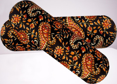 KIXTA Microfibre Bolster Pack of 2 Solid(Multicolor)