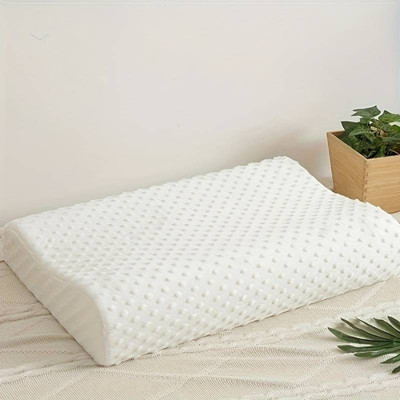 manshav Home Furnishing Memory Foam Solid Orthopaedic Pillow Pack of 1(White)