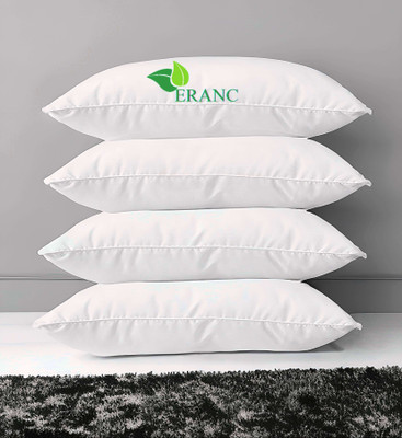 ERANC Polyester Fibre Sleeping Pillow Pack of 4 Abstract LUXURY(White)