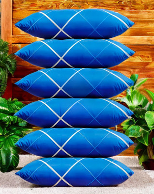 Urmila Creation Microfibre Sleeping Pillow Pack of 6 Solid LUXURY(Blue)