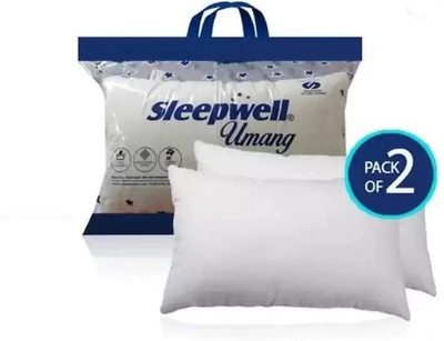 Sleepwell Microfibre, Polyester Fibre, Cotton Sleeping Pillow Pack of 2 Solid COMFORT PILLOW(ULTRA SOFT )(White)