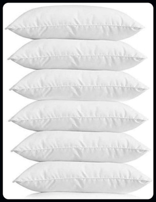 JAYOG ENTERPRISE Sleeping Pillow Set Of 6 Microfibre Solid Sleeping Pillow Pack of 6(White)