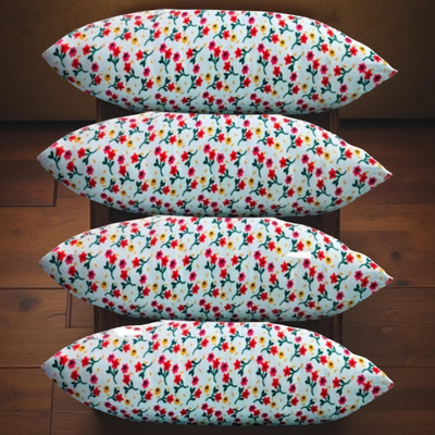 CIEZAR Microfibre Sleeping Pillow Pack of 4 Solid(Multicolor)