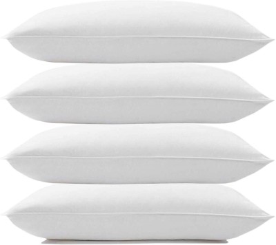 SANJU BROTHER SOFT COTTON WHITE PILLOW Microfibre Solid Sleeping Pillow Pack of 4(White)