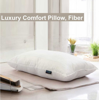 OrkaSleep Everyday Luxurious Microfiber Quilted Polyester Fibre 24x16 inch Microfibre Solid Sleeping Pillow Pack of 1(White)