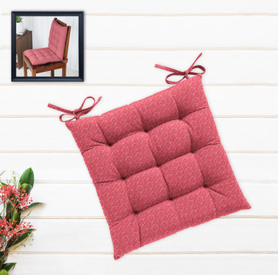 OASIS Cotton Abstract Cushion Pack of 1(Red)