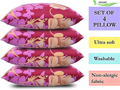 GOGA Polyester Fibre Sleeping Pillow Pack of 4 Abstract LUXURY(Pink)