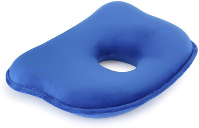 HEALTHQUE Baby Head Support Pillow Memory Foam Solid Baby Pillow Pack of 1(Blue)