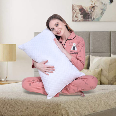 YORA HomeStyle Cloud Microfibre Solid Sleeping Pillow Pack of 1(White)