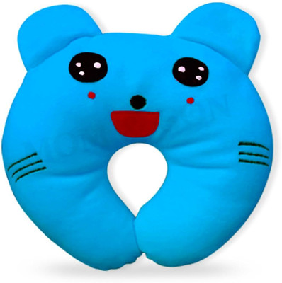 Found Fit Polyester Fibre Solid Baby Pillow Pack of 1(Sky blue)
