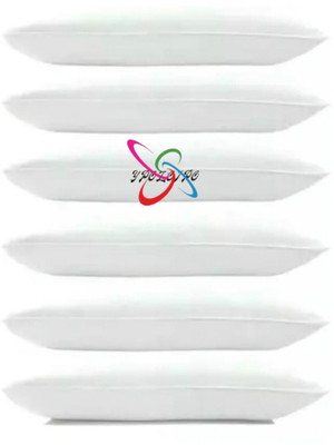 YPOLOIPO LUXURY Polyester Fibre Solid Sleeping Pillow Pack of 6(White)