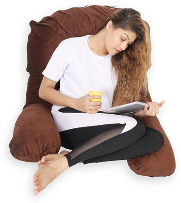 Mojo U SHAPE Microfibre Solid Pregnancy Pillow Pack of 1(Brown)