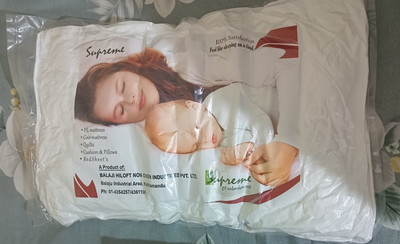 Madan Brothers Polyester Fibre Solid Sleeping Pillow Pack of 1(White)