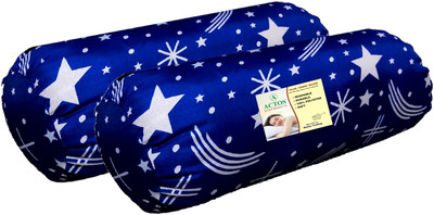 ACTOS Microfibre Geometric Bolster Pack of 2(BlueWhite10)