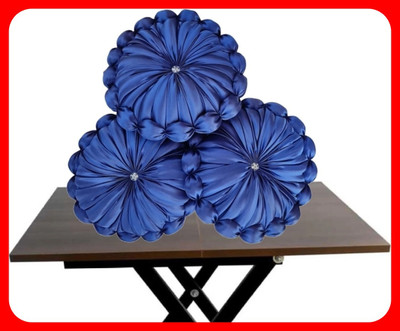 GTX Microfibre Floor Cushion Pack of 3 Solid(Brown)