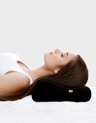 Dr. Ortho Memory Foam Solid Orthopaedic Pillow Pack of 1(Black)