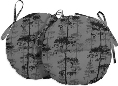 Vargottam Polyester Fibre Nature Chair Pad Pack of 2(Gray1)
