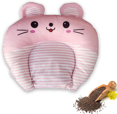 Hellobear Mustard Seeds Baby Pillow Pack of 1 Animals Pillow for Newborn Baby(Pink)