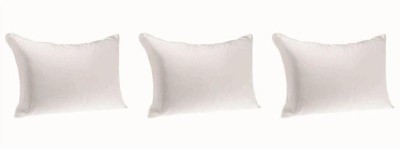 RomancePillow Polyester Fibre Solid Sleeping Pillow Pack of 3(White)