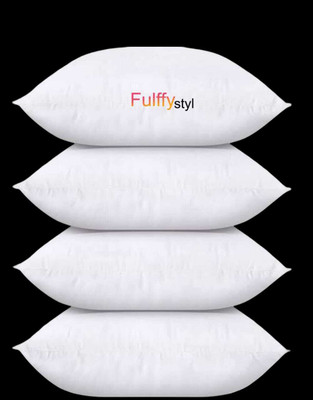 Jaatboy Polyester Fibre Sleeping Pillow Pack of 4 Abstract, Solid(White)