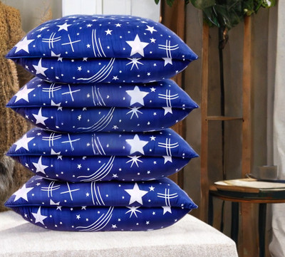 YPOLOIPO Polyester Fibre Sleeping Pillow Pack of 4 Solid LUXURY(Blue)