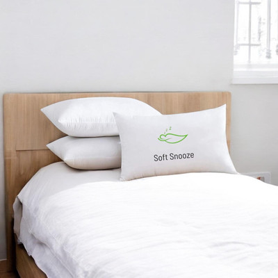 SOFT SNOOZE Microfibre Sleeping Pillow Pack of 3 Solid Soft Luxury(White)