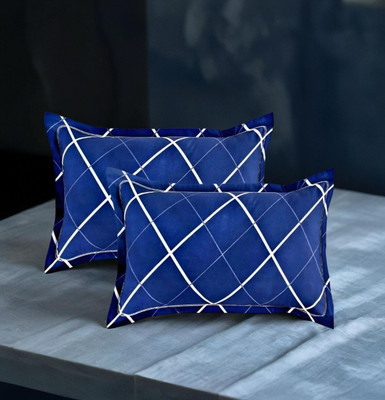 Regnar Luxury Microfibre Solid Sleeping Pillow Pack of 2(Blue)