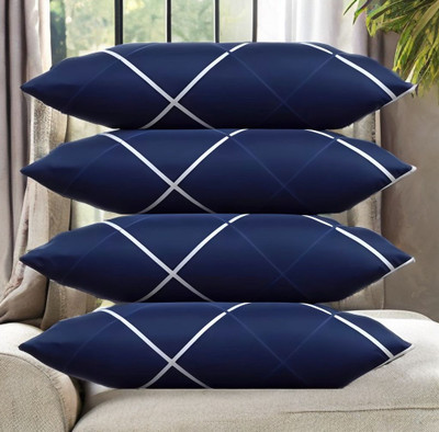 Urmila Creation Polyester Fibre Sleeping Pillow Pack of 4 Solid LUXURY(Blue)