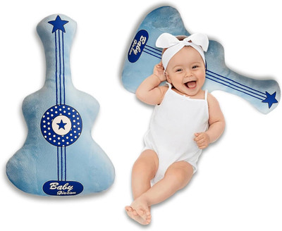 DECRONICS Baby Guitar Pillow Soft Plush Birthday Gift, Decorative Cushion for Babies/Kids Cotton Solid Baby Pillow Pack of 1(Sky Blue)