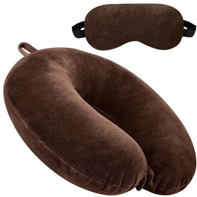 JSR Fashion Polyester Fibre Abstract Travel Pillow Pack of 1(Multicolor)