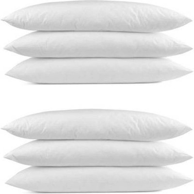 ROYALREOX Microfibre Sleeping Pillow Pack of 6 Solid(White)