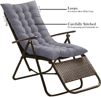 RP MASTER Microfibre Solid Chair Pad Pack of 1(Grey)