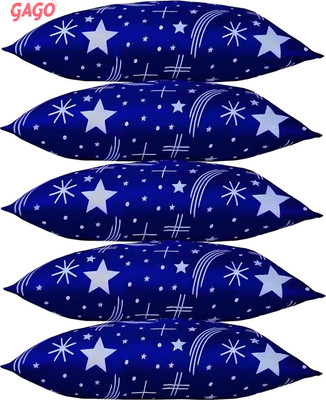 GAGO LUXURY Polyester Fibre Abstract Sleeping Pillow Pack of 5(BLUE STAR)