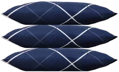 PALVIT Microfibre Abstract Sleeping Pillow Pack of 3(Blue)