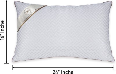 AYKA AYKA_sparsh_cord_16*24 Polyester Fibre, Microfibre Geometric Sleeping Pillow Pack of 1(White)