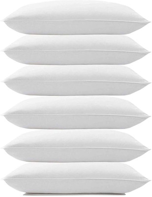 fulffystyl Microfibre Sleeping Pillow Pack of 6 Solid(White)
