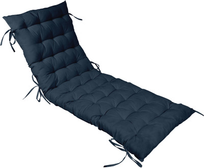Vargottam Polyester Fibre Solid Chair Pad Pack of 1(Dark Navy Blue)