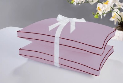 ADBENI HOME Microfibre Solid Sleeping Pillow Pack of 2(Mauve-Maroon)