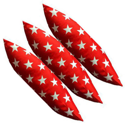 brightjex Microfibre Solid Sleeping Pillow Pack of 3(Red Star)
