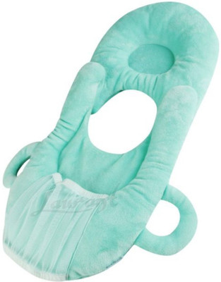 Laurant Comfortable Microfibre Baby Pillow with Built-In Neck Support for Feeding Time Microfibre Solid Baby Pillow Pack of 1(Light Blue)