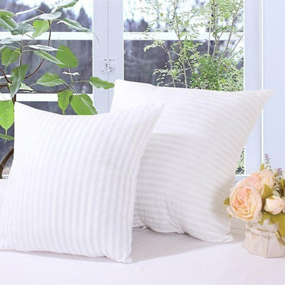 LA VERNE Microfibre Cushion Pack of 2 Stripes(White)