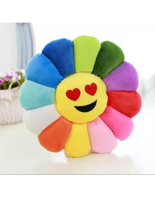AARAVI TRADERS Microfibre Smiley Baby Pillow Pack of 1(Multicolor)