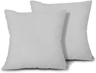 Bhumi Impex Microfibre Solid Cushion Pack of 2(Light Grey)
