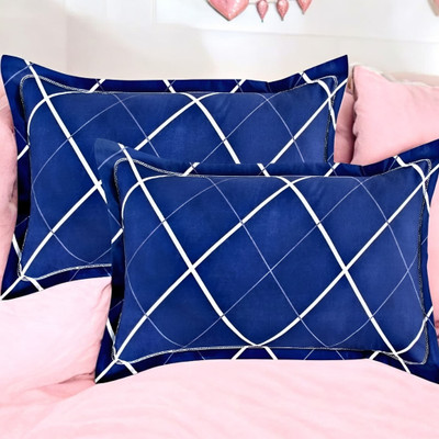 Cozy Palace Microfibre Sleeping Pillow Pack of 2 Solid(Blue)