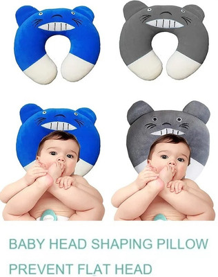 ESCODEVELOPER Polyester Fibre Baby Pillow Pack of 1 Animals Neck Support Pillow(Multicolor)