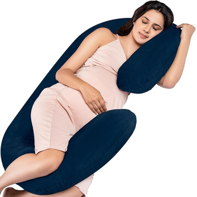 Vijay Microfibre Pregnancy Pillow Pack of 1 Solid(Blue)