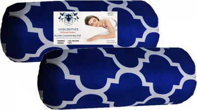 SANJU BROTHER LUXORY Microfibre Solid Bolster Pack of 2(Printed)