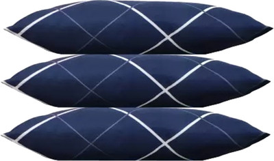 LIPONOS Polyester Fibre Sleeping Pillow Pack of 3 Abstract LUXURY(BLUE LINE 61)
