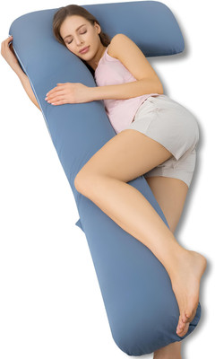 Cashmera Upgrade Model Pregnancy Pillow Microfibre Solid Pregnancy Pillow Pack of 1(Dark Blue)